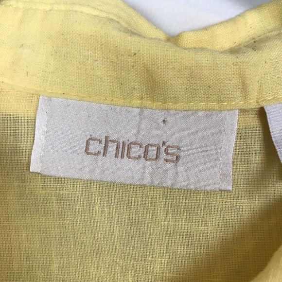 Chico's Simi Sheer Long Sleeve Lagenlook Top 3 - Picture 6 of 7